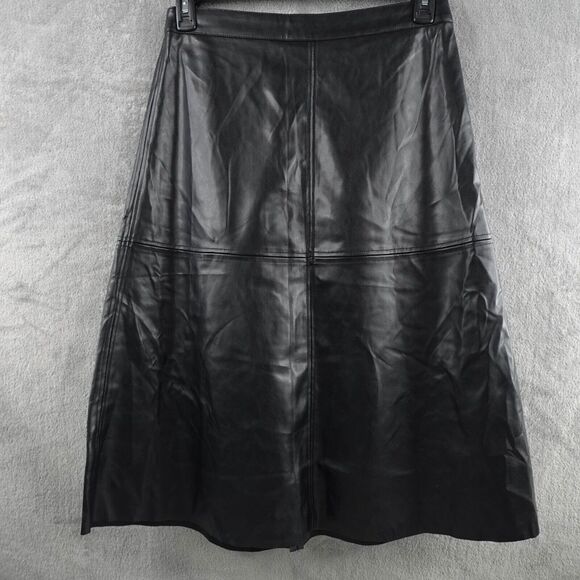 Avec Les Filles Dresses & Skirts - Avec Les Filles Women Skirt Small Black Buttery Soft Faux Leather A Line Y2K